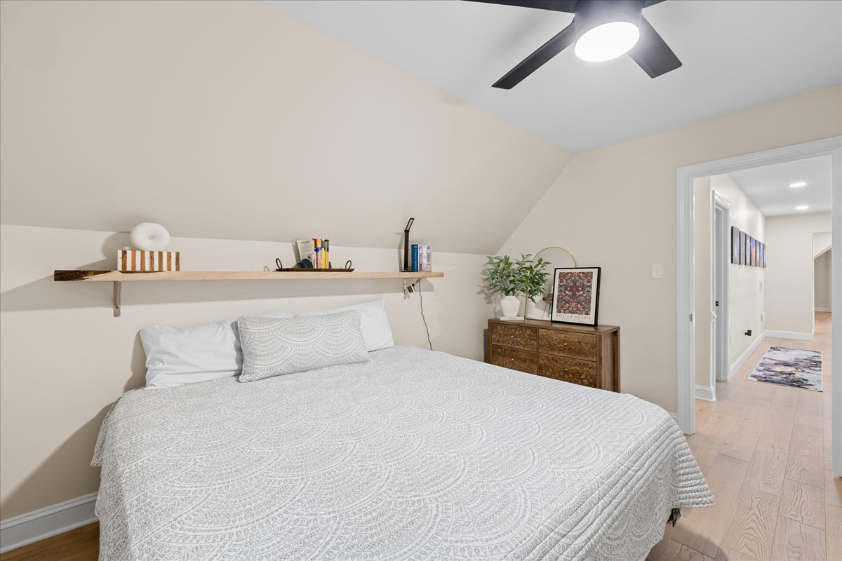 Spacious upstairs room with dresser
